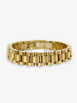 Gold chunky watch band bracelet