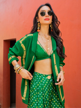 Emerald Bandhini Set