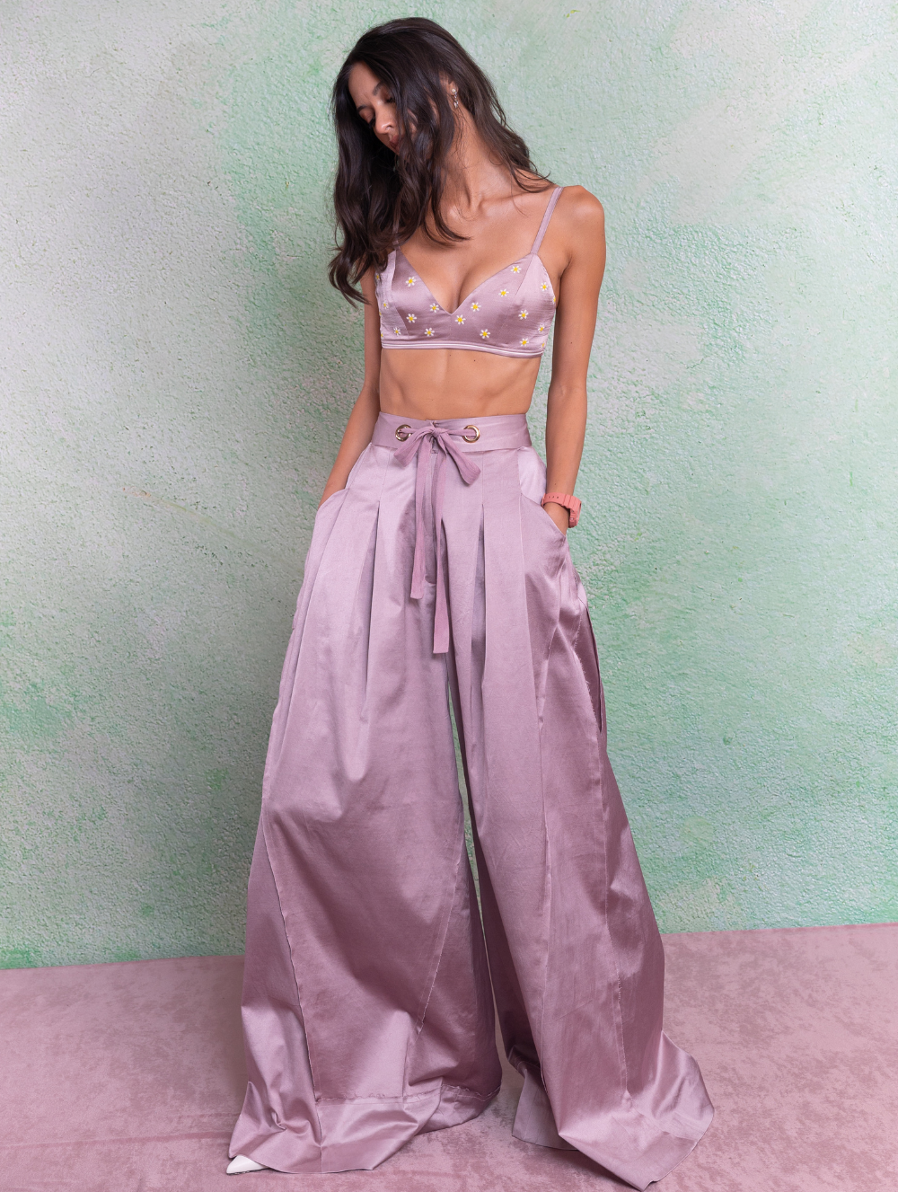 We are Pajama People Trousers + Bralette + Jacket