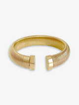 Gold chunky ribbed bangle