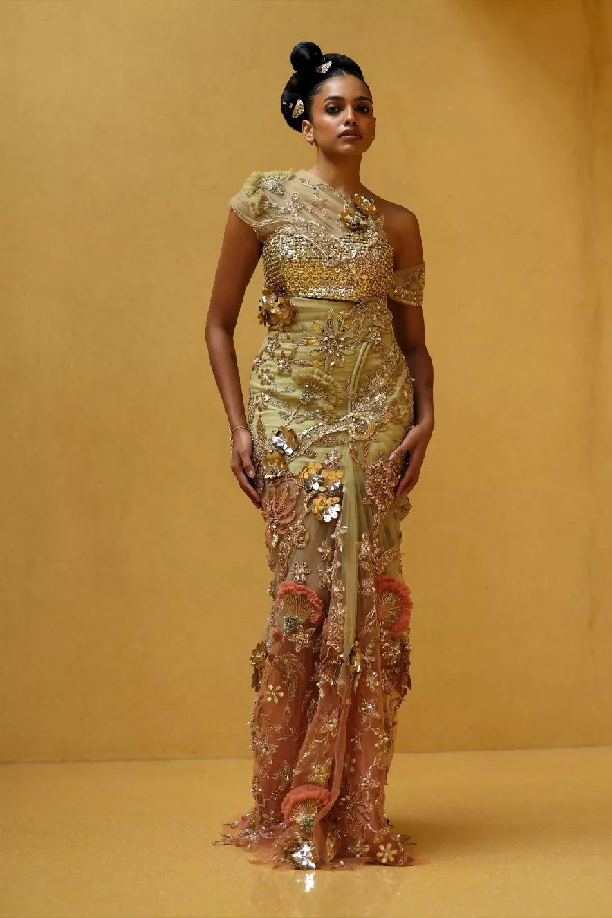 Oraya One-Shoulder Cocoon Dress