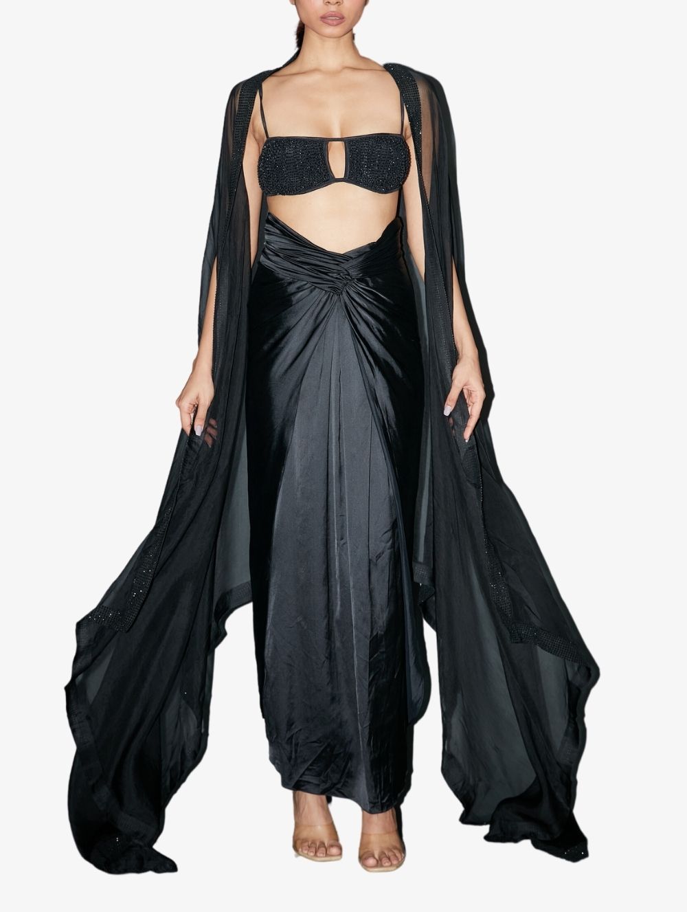 Black Anastasia Bralette + Skirt Set