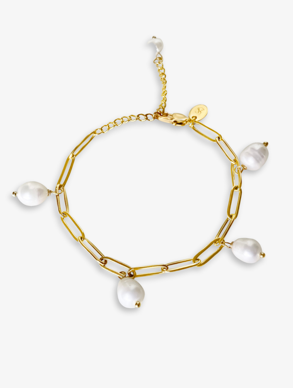 Freshwater pearl drop bracelet