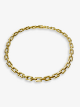 Gold Square Link Necklace