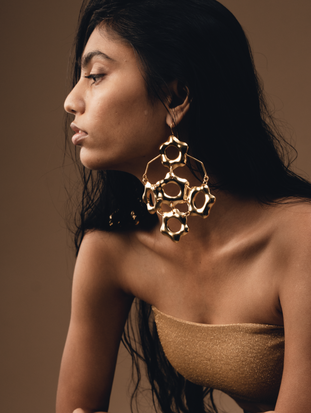 Oversized Gold Earrings