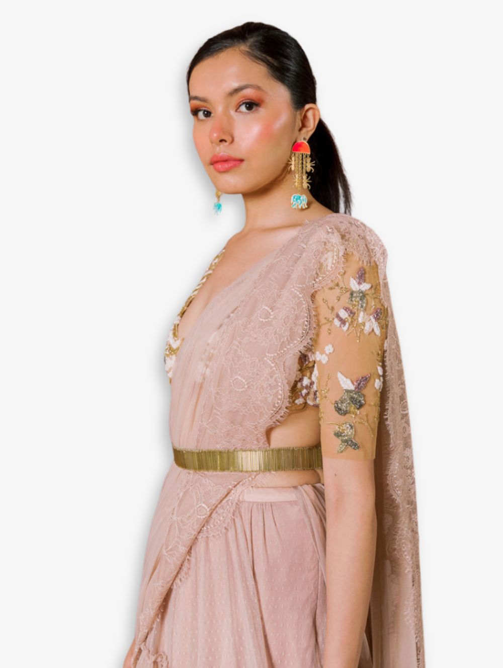 Lace + Pearl Frida Rose Crop + Skirt