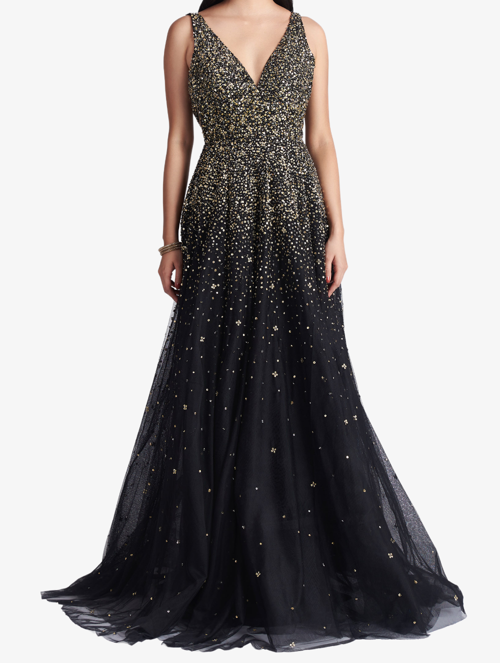 Marilyn Punge Neck Ballgown