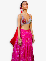 Pink Bandhini + Dupatta