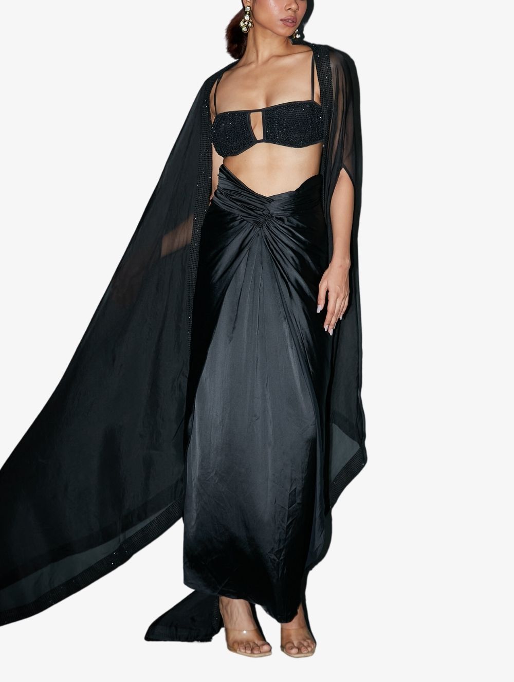 Black Anastasia Bralette + Skirt Set