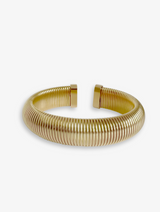 Gold chunky ribbed bangle