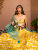 Moroccan print + Cherries Lehenga Set