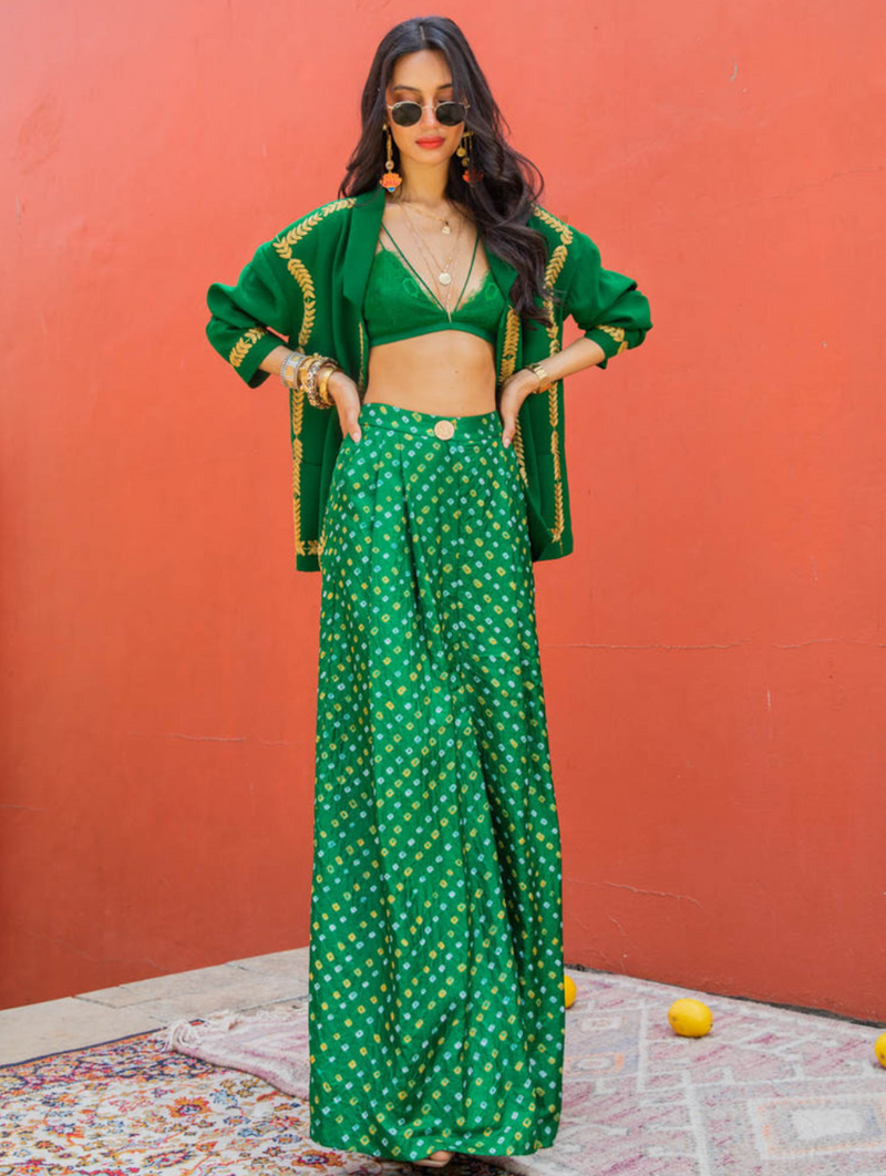 Emerald Bandhini Set