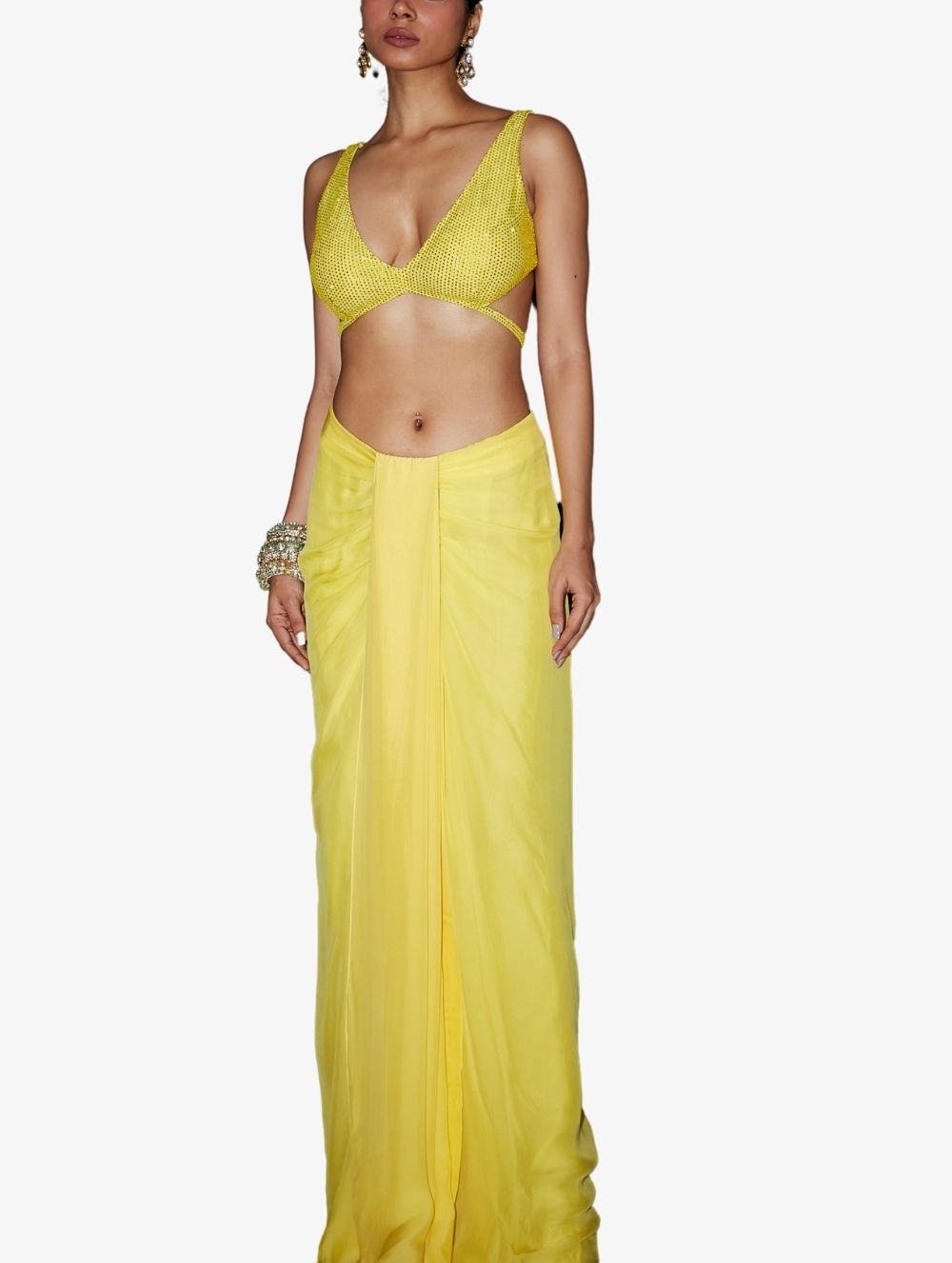 Naadia Yellow Saree Set