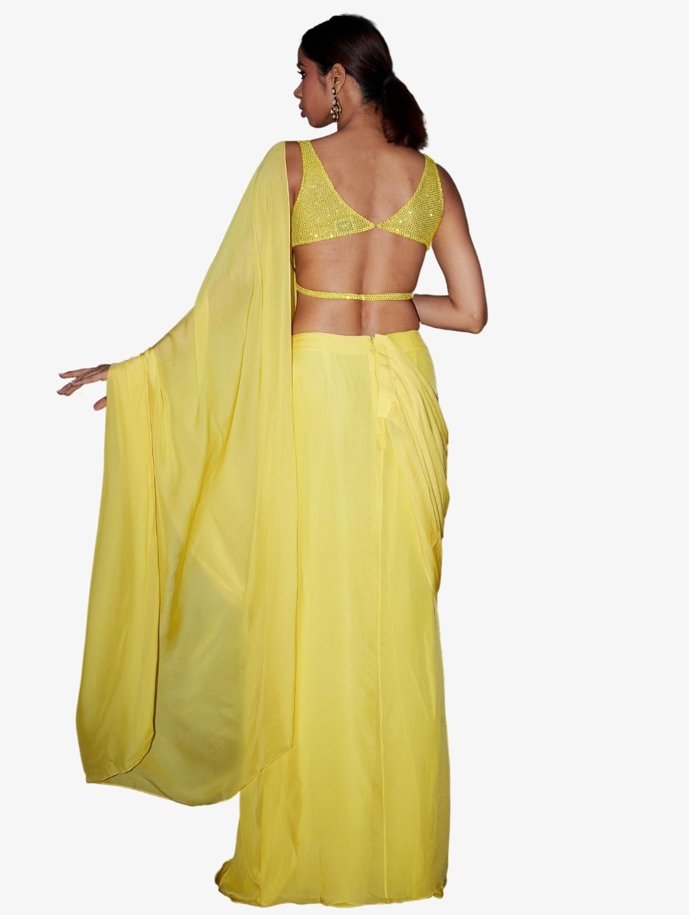 Naadia Yellow Saree Set