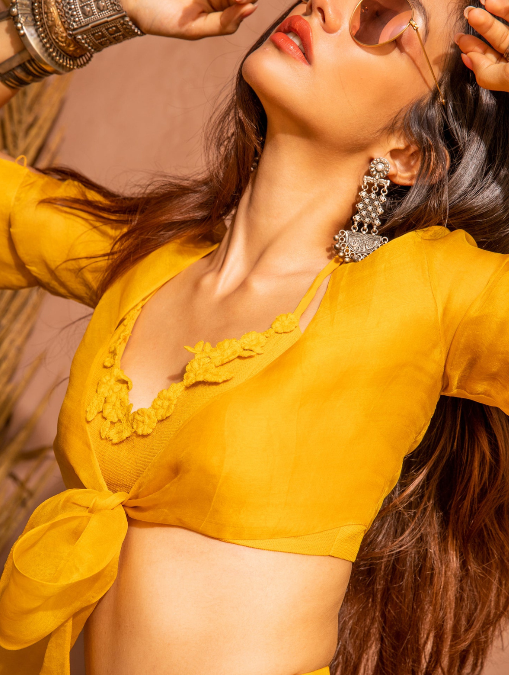 Mango Lace Ruffle Sari