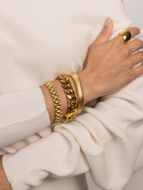 Gold chunky watch band bracelet