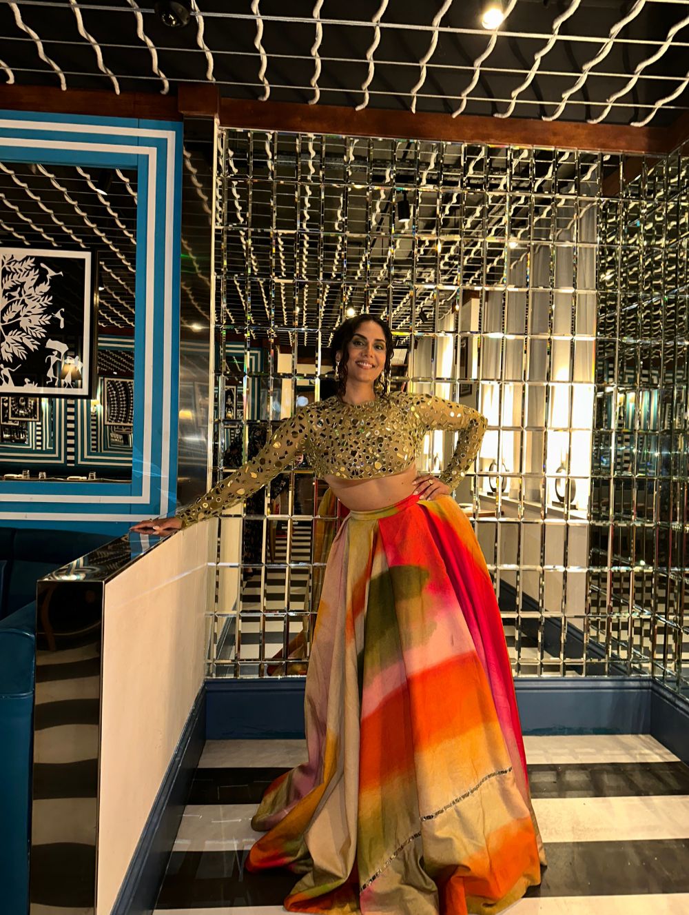 Rachel Printed Organza Lehenga | Special Price