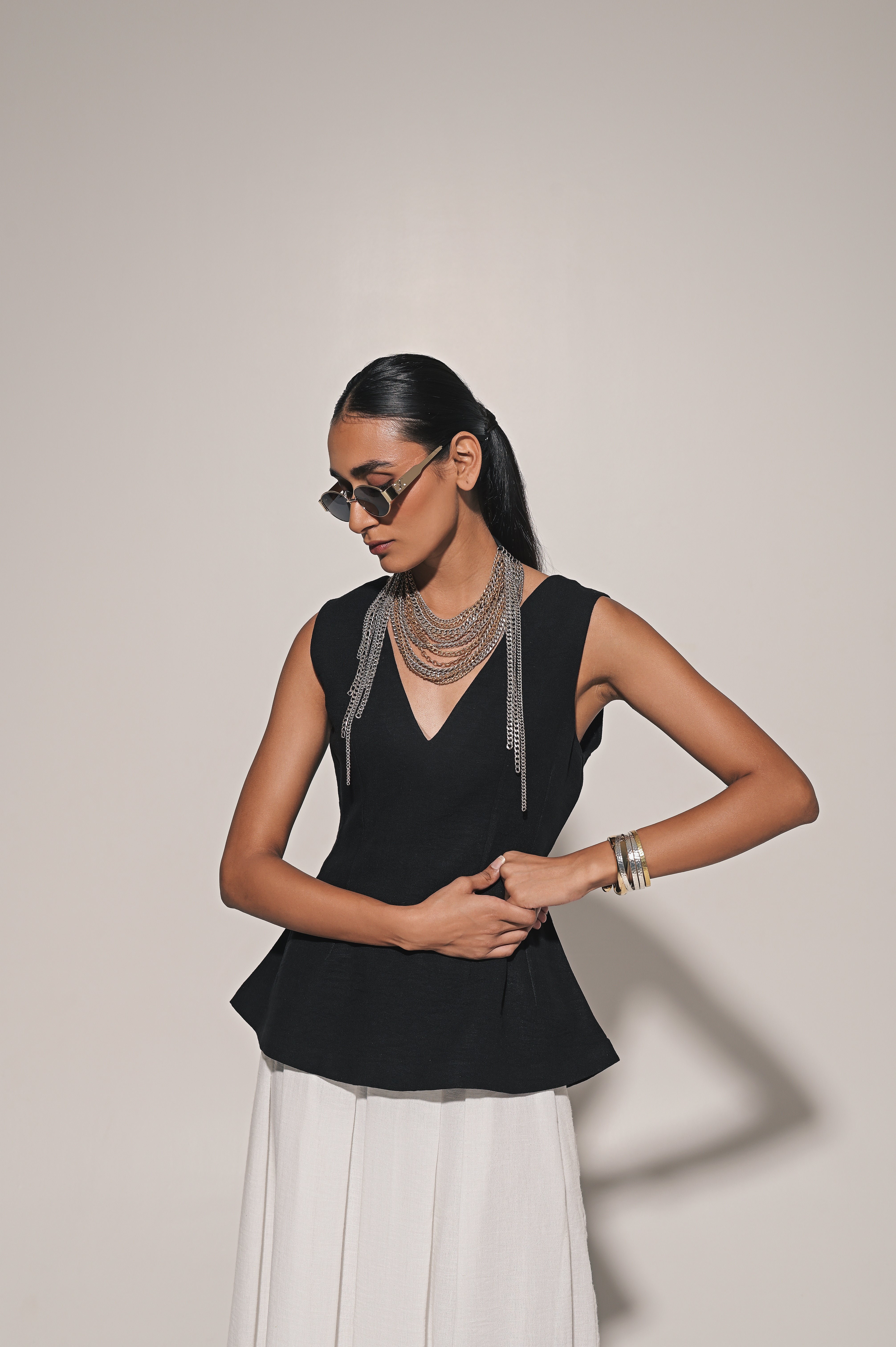 Elan skirt with sculpted top