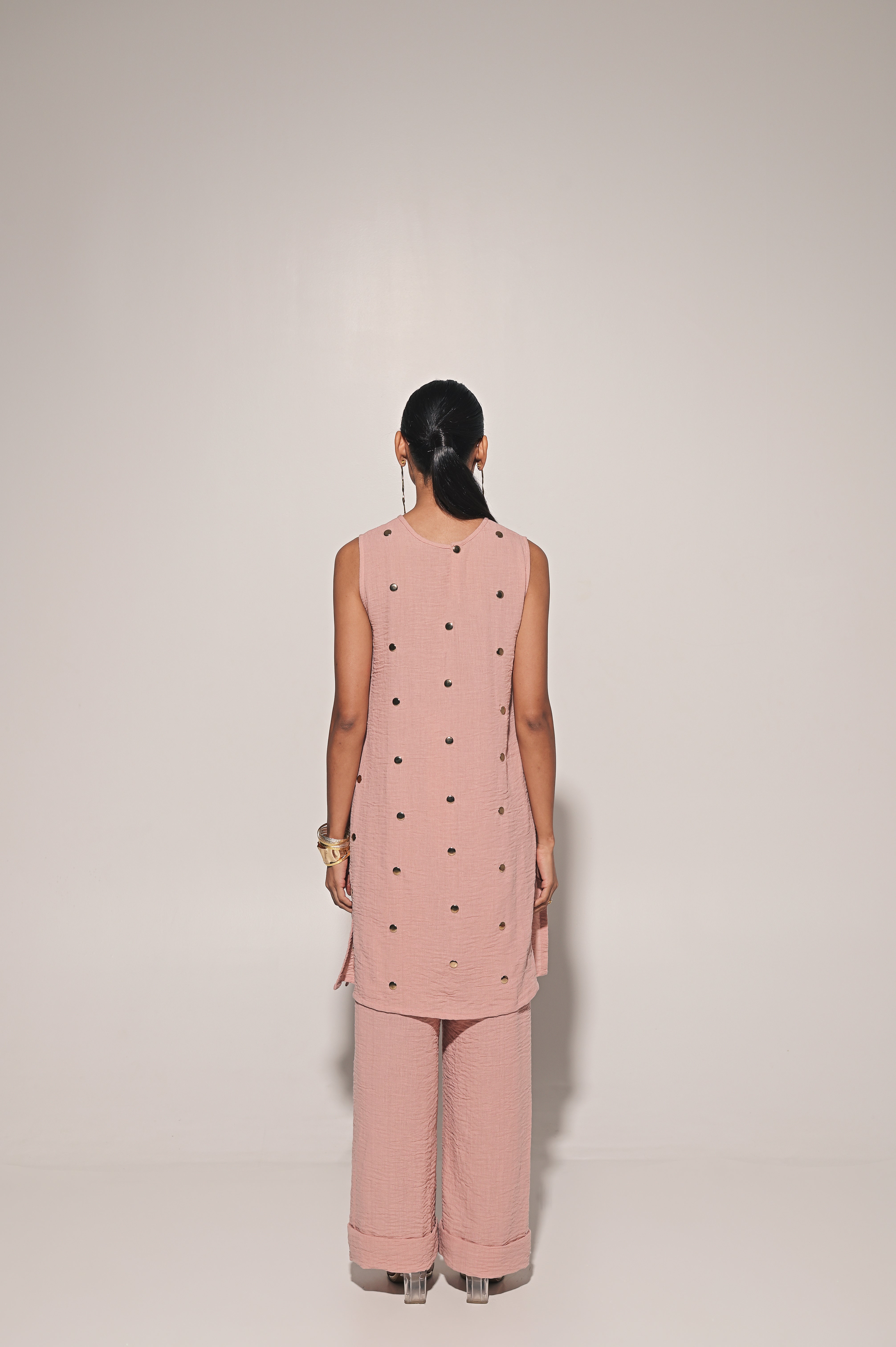 Kiyomi blouse with straight pants