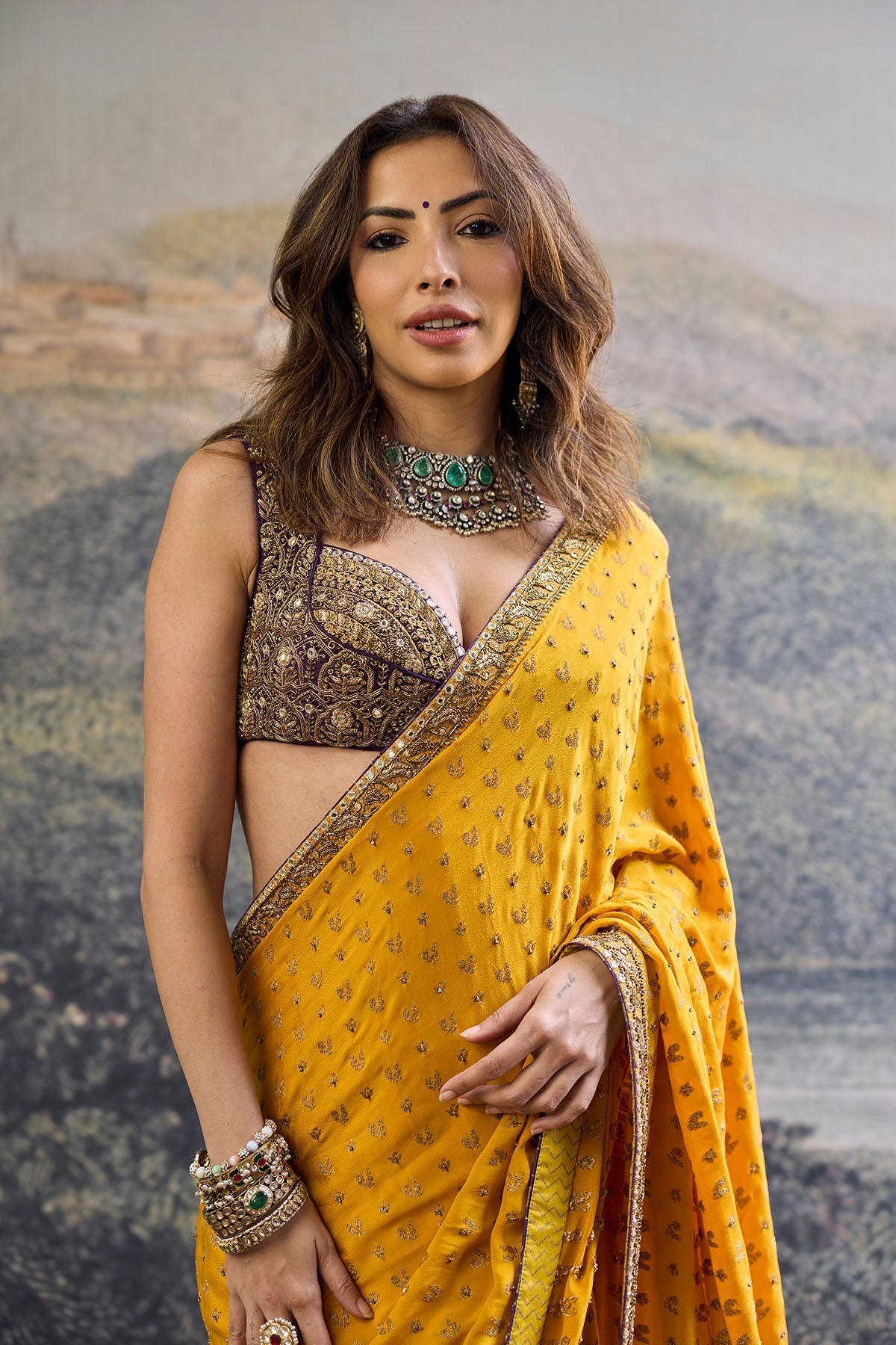 Pehr Crepe Saree Set