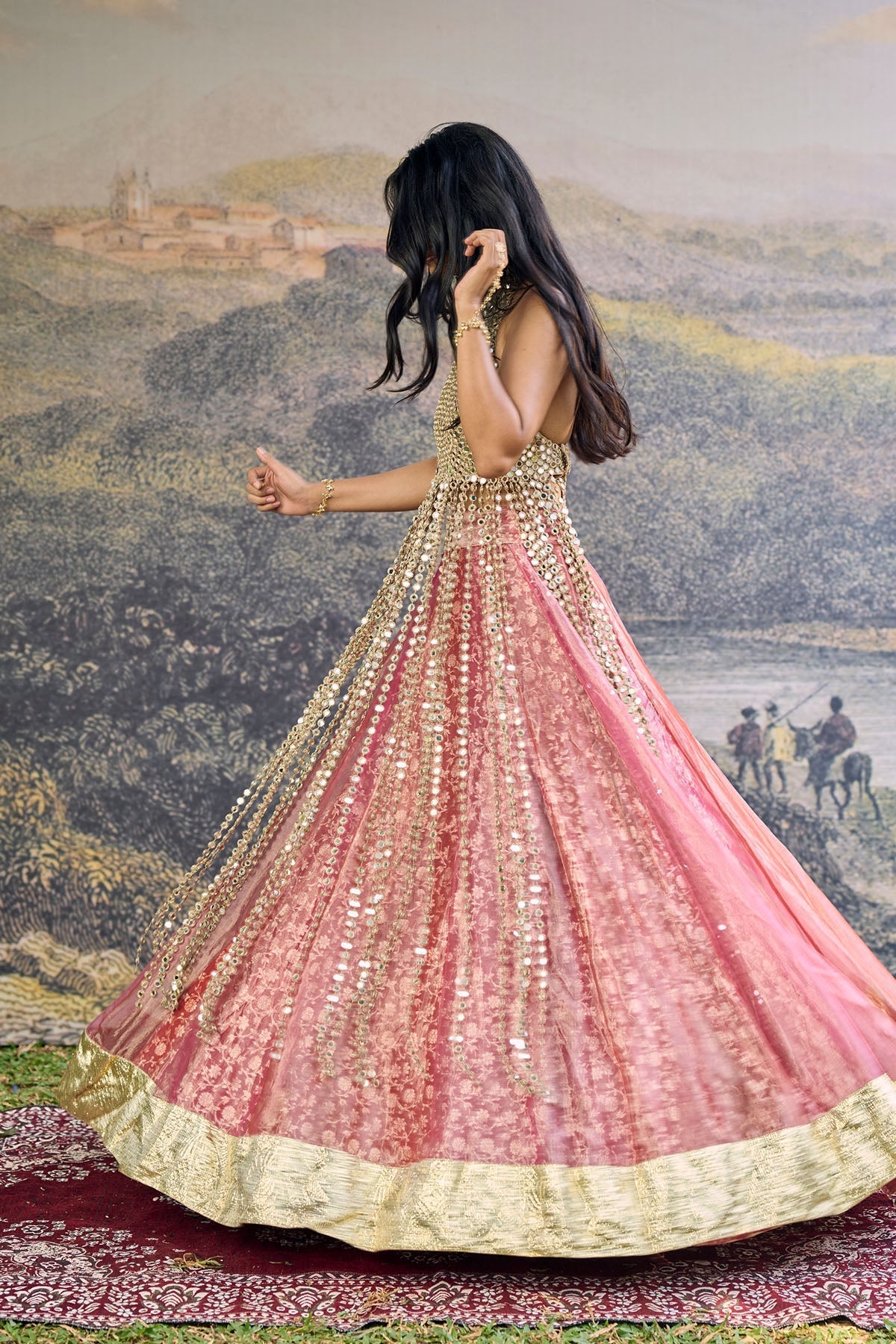 Gulbahar Mirror Lehenga Set