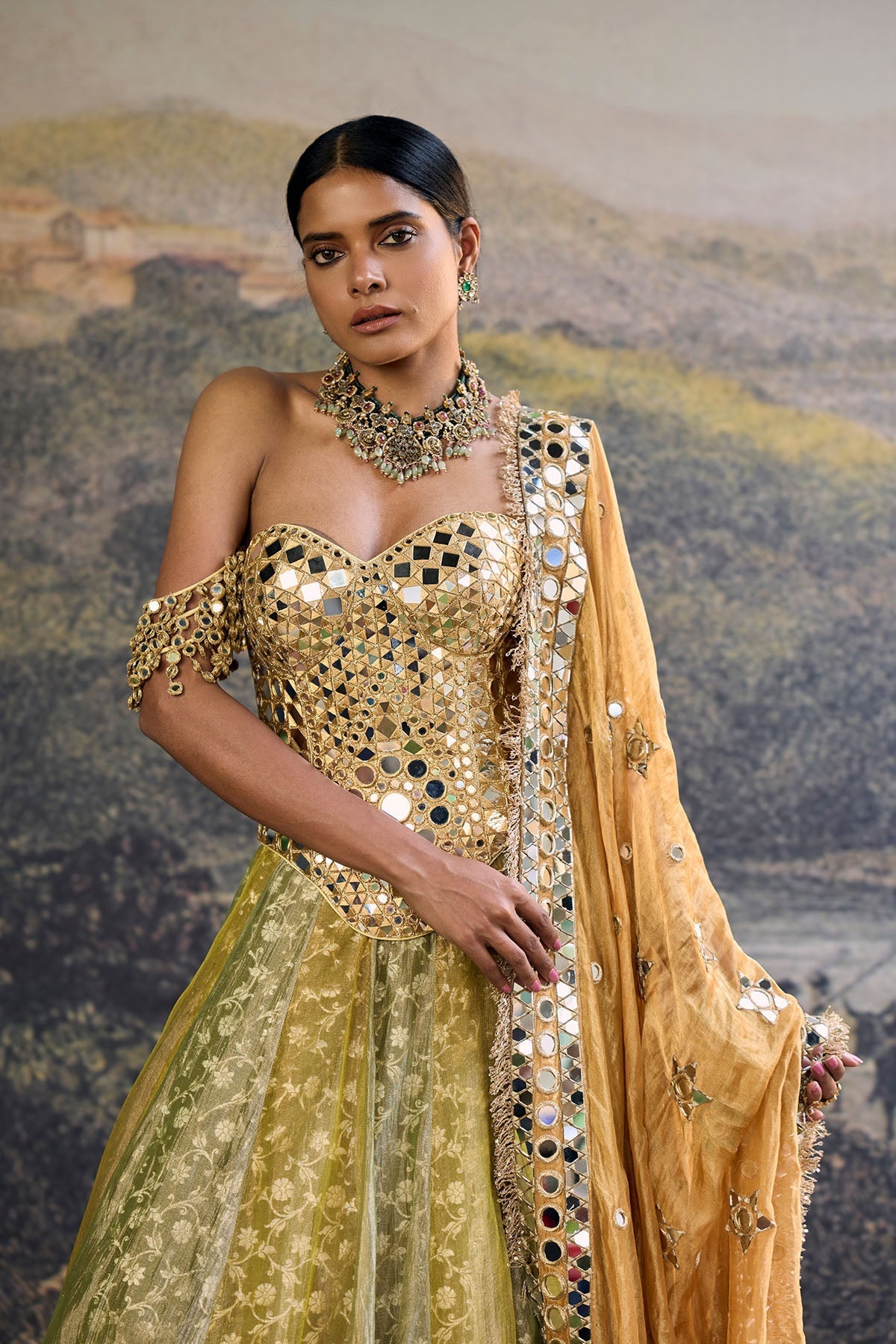 Hiranya Mirror Lehenga Set