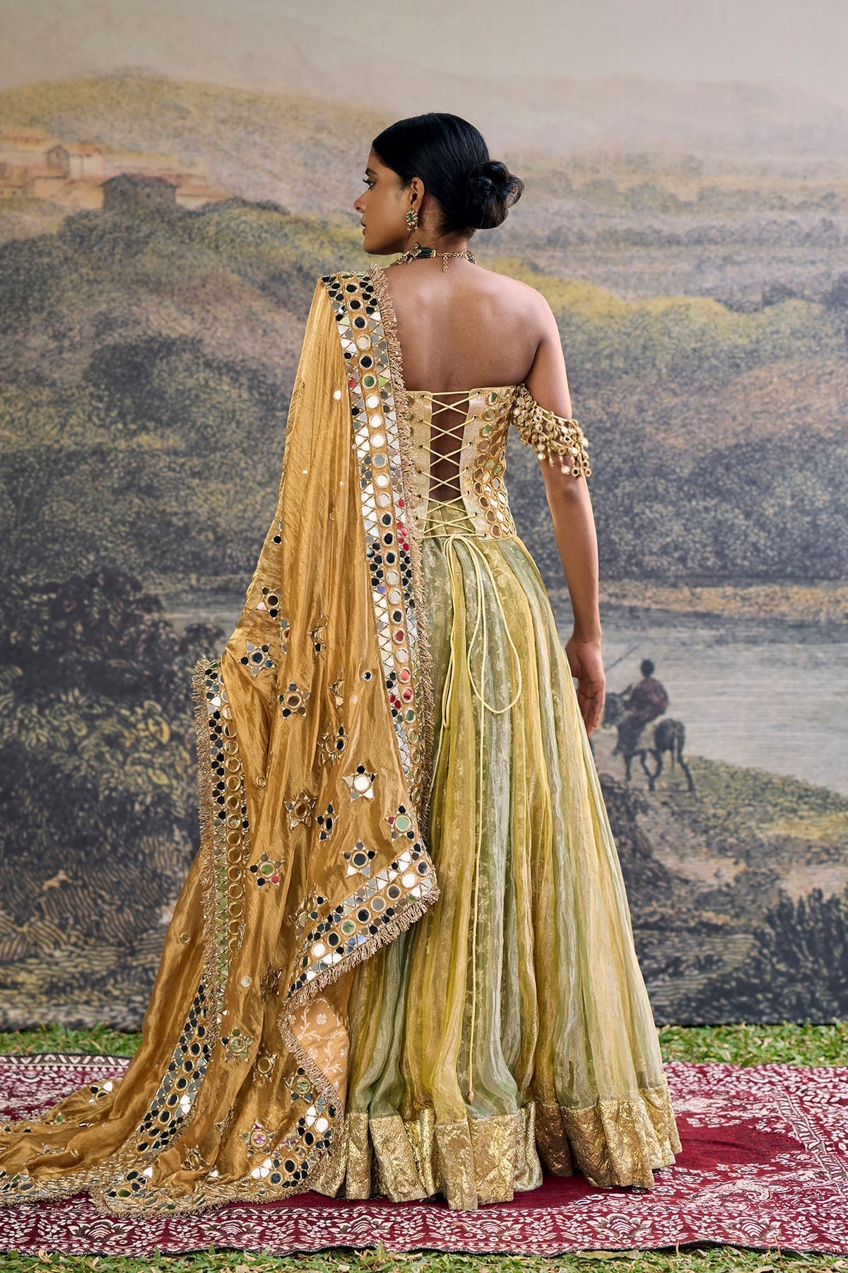 Hiranya Mirror Lehenga Set