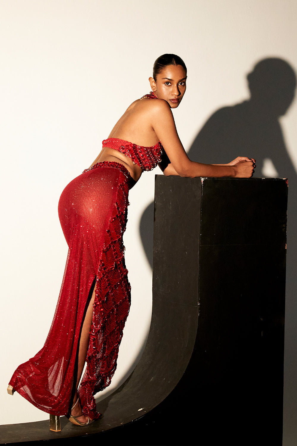 Scarlet Nile Embellished Crystal Skirt Top