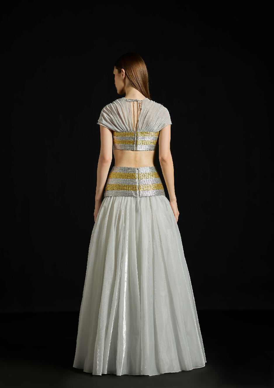 Zari Striped Metallic Ensemble