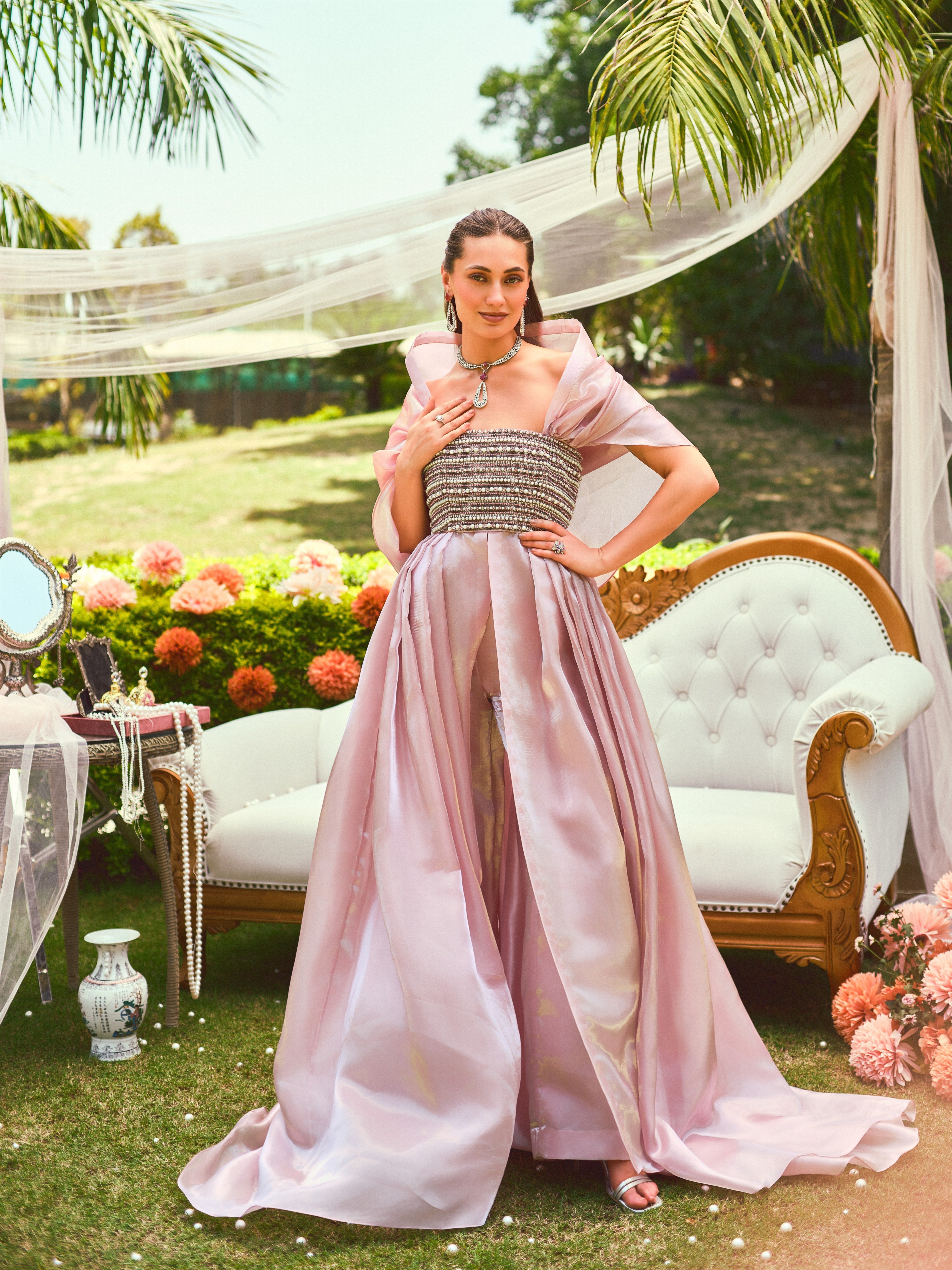 The bridesmaid diaries drape corset and pants set