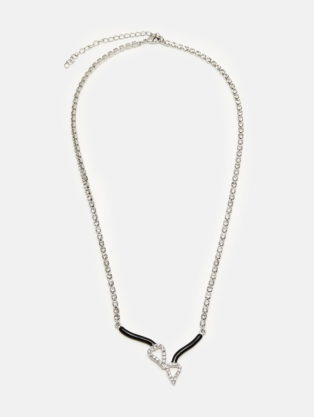 Enamel Twin Swarovski Necklace