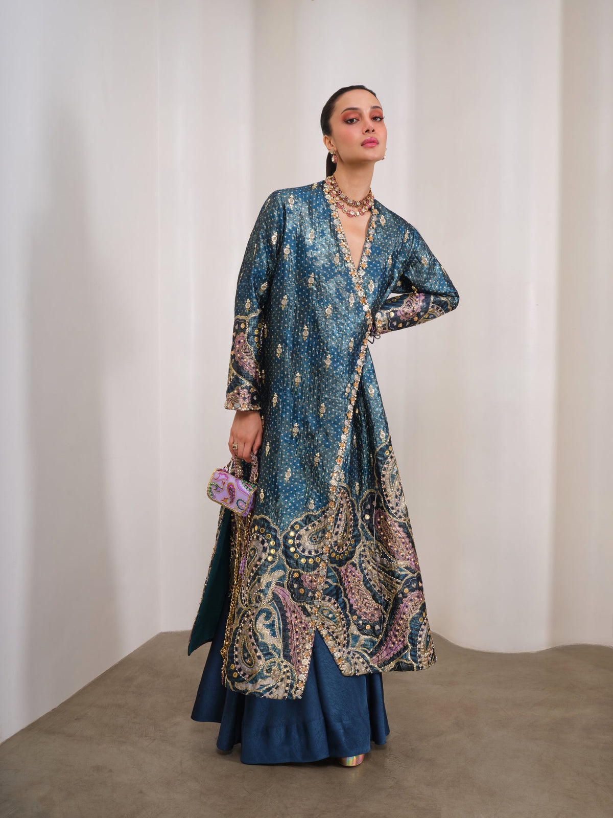 Midnight Power Move – blue jacket set by Papa Don't Preach by Shubhika
