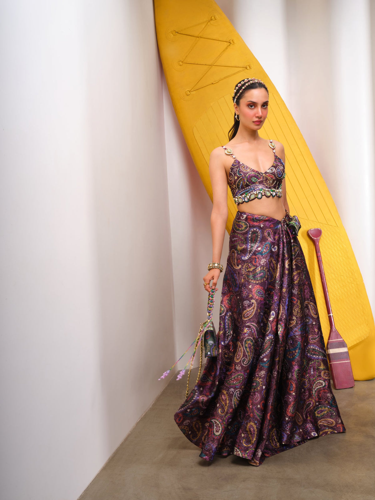 Merlot After Midnight – wine skirt set by Papa Don't Preach by Shubhika