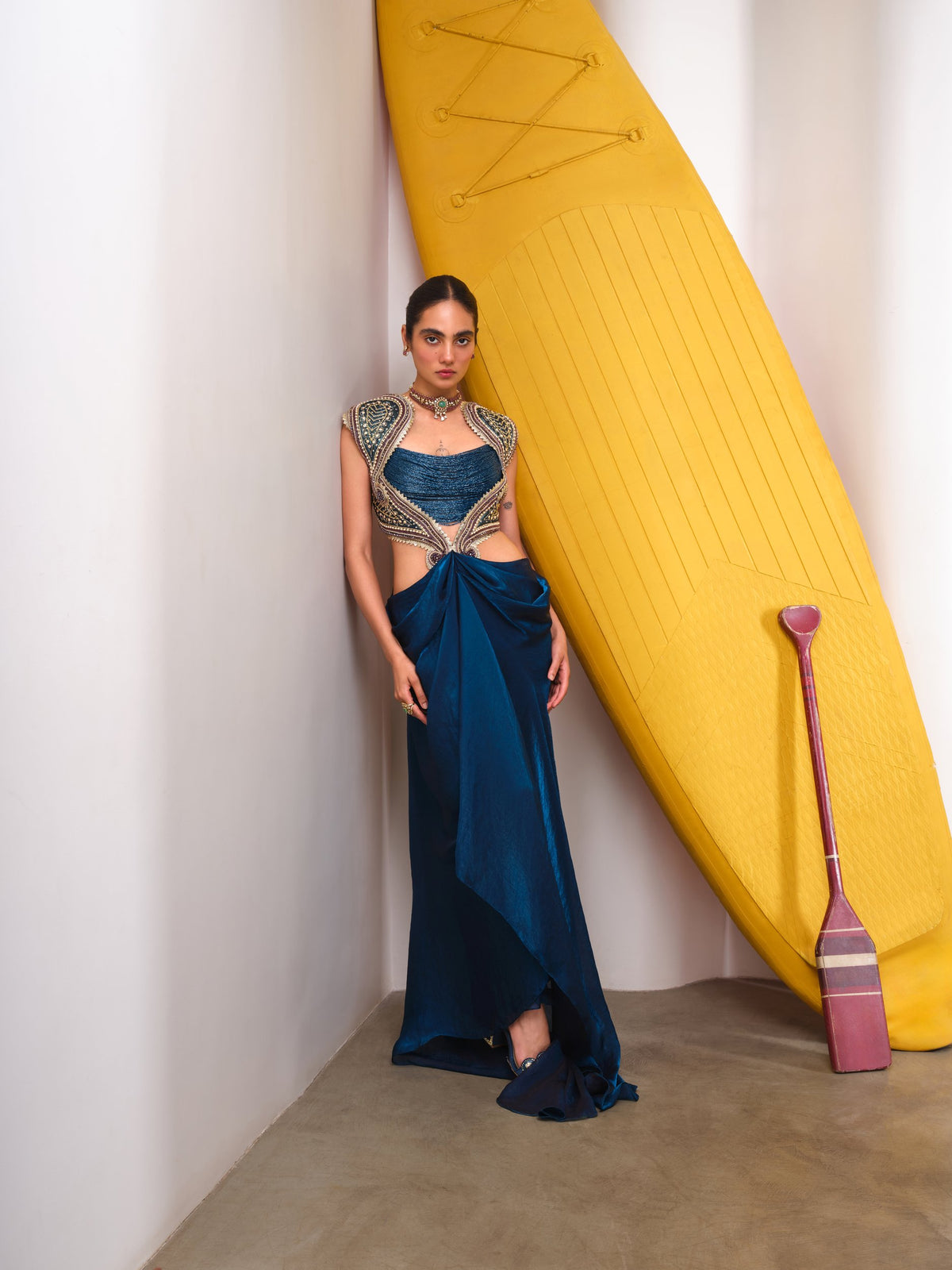 Blue Hour Drama – petrol blue dress by Papa Don't Preach by Shubhika