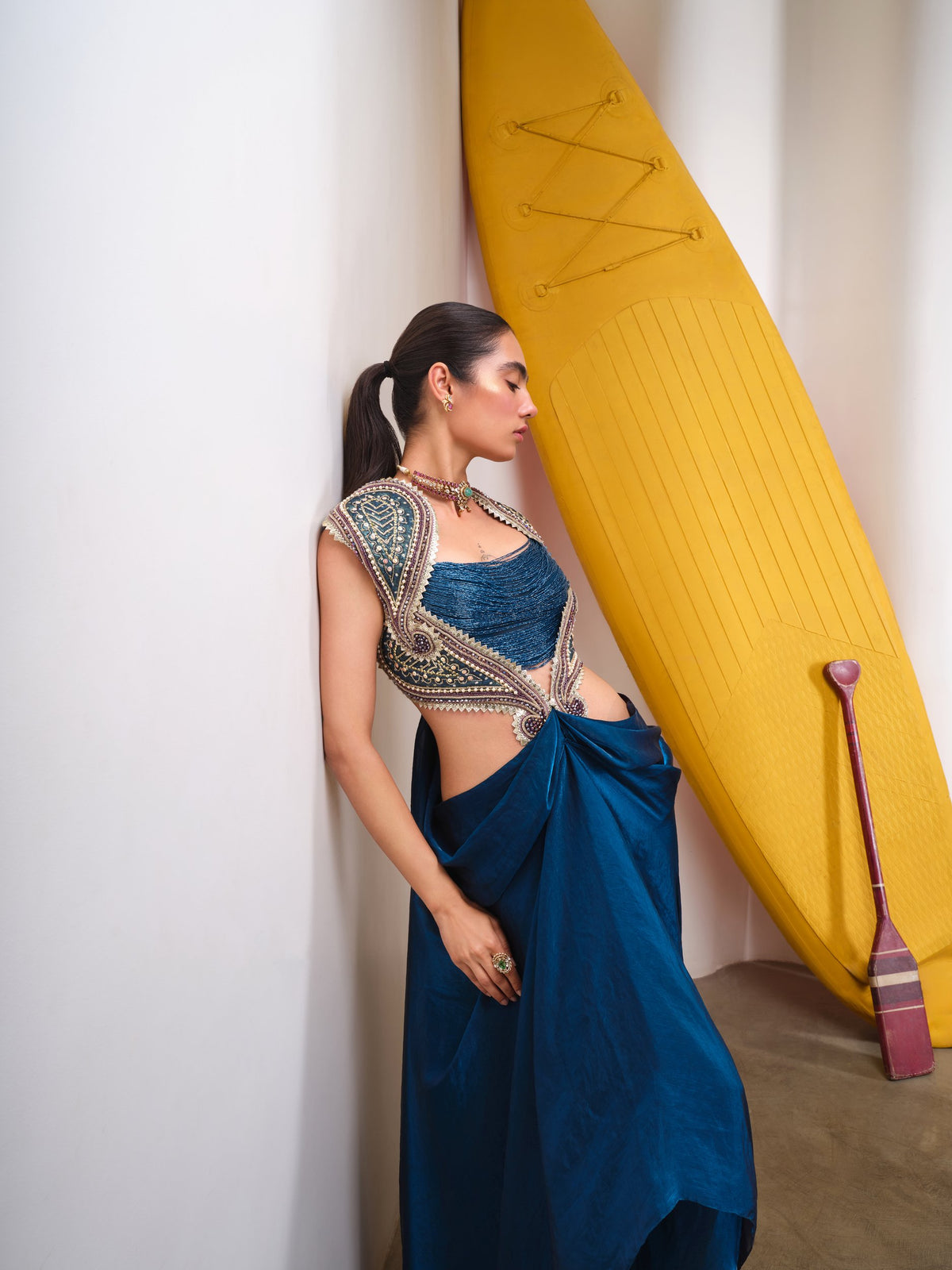 Blue Hour Drama – petrol blue dress by Papa Don't Preach by Shubhika