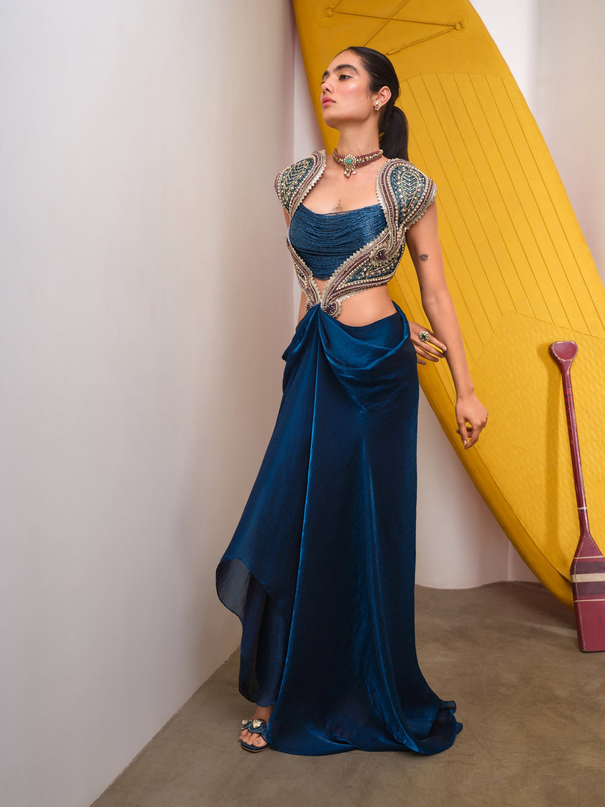 Blue Hour Drama – petrol blue dress by Papa Don't Preach by Shubhika