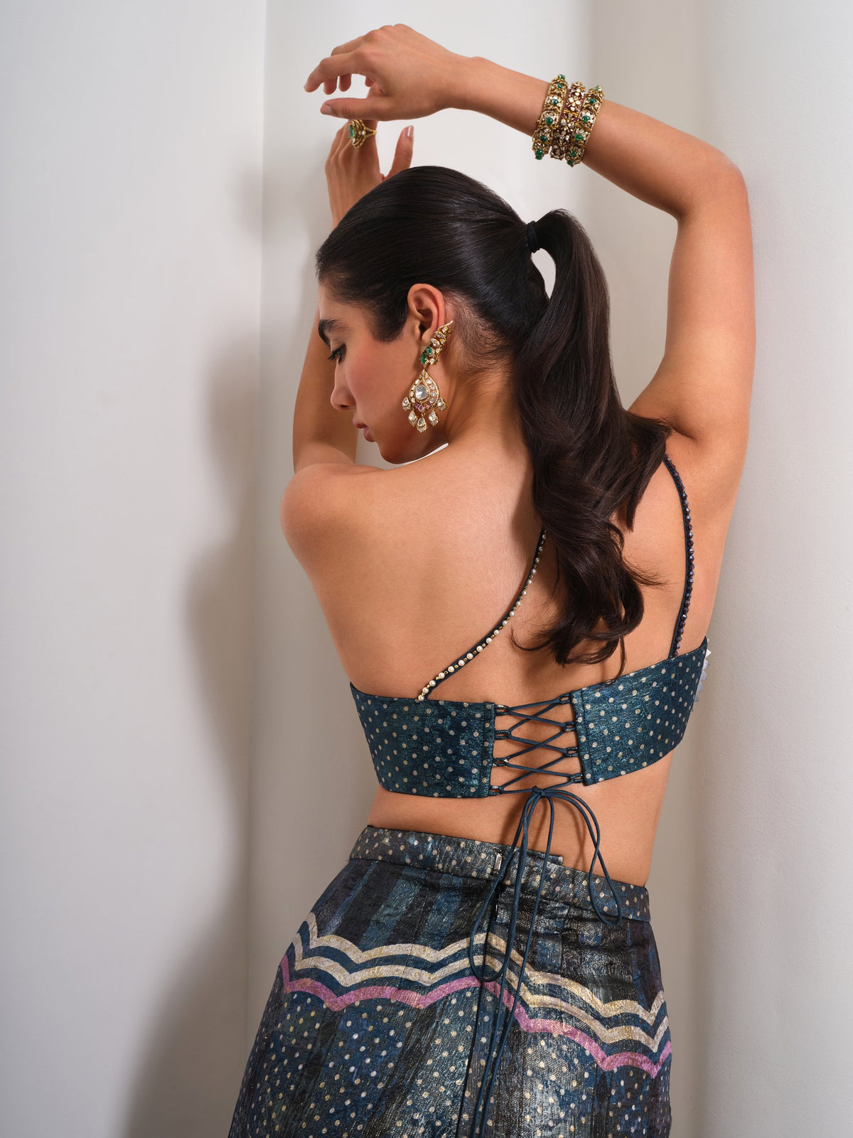 Midnight Paisley Muse – green pants set by Papa Don't Preach by Shubhika