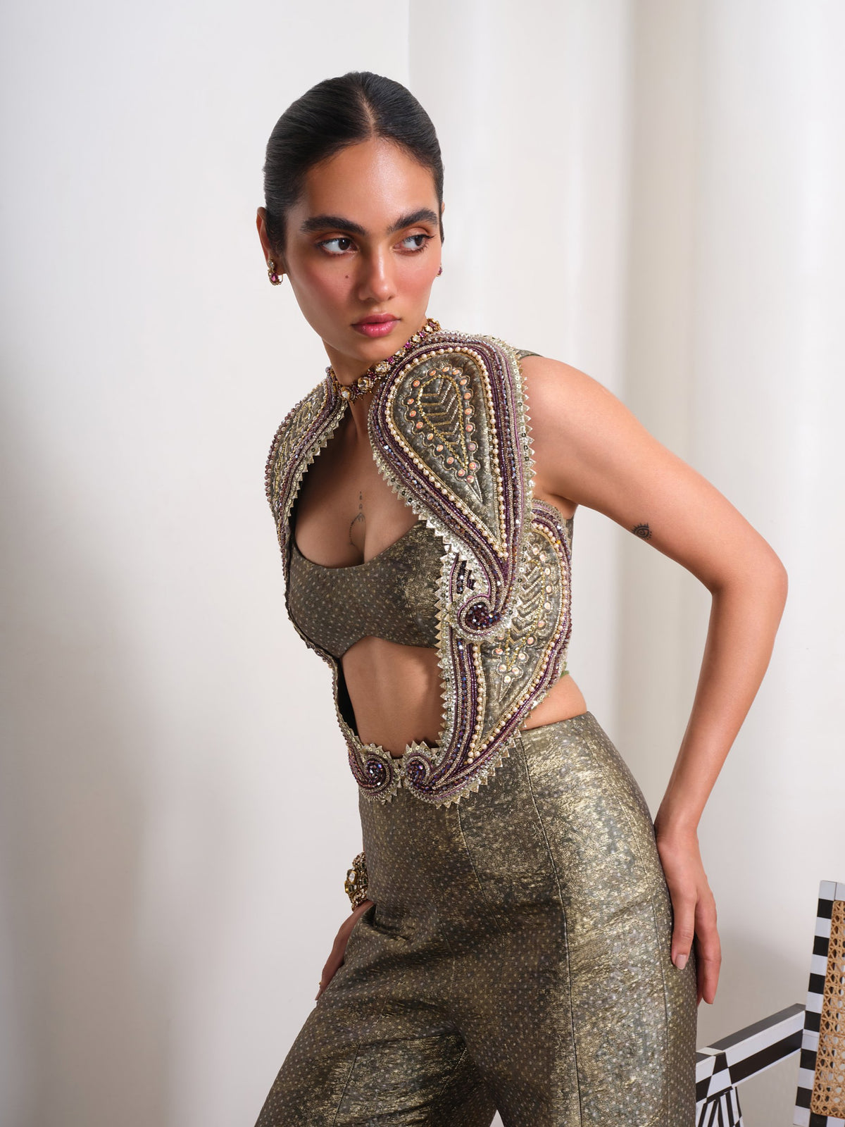 Paisley After Hours – green pants set by Papa Don't Preach by Shubhika