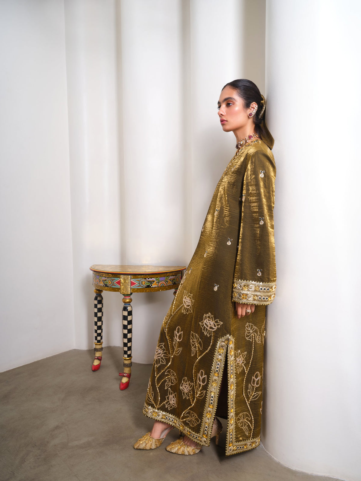 Golden Hour Grace – gold kaftan by Papa Don't Preach by Shubhika