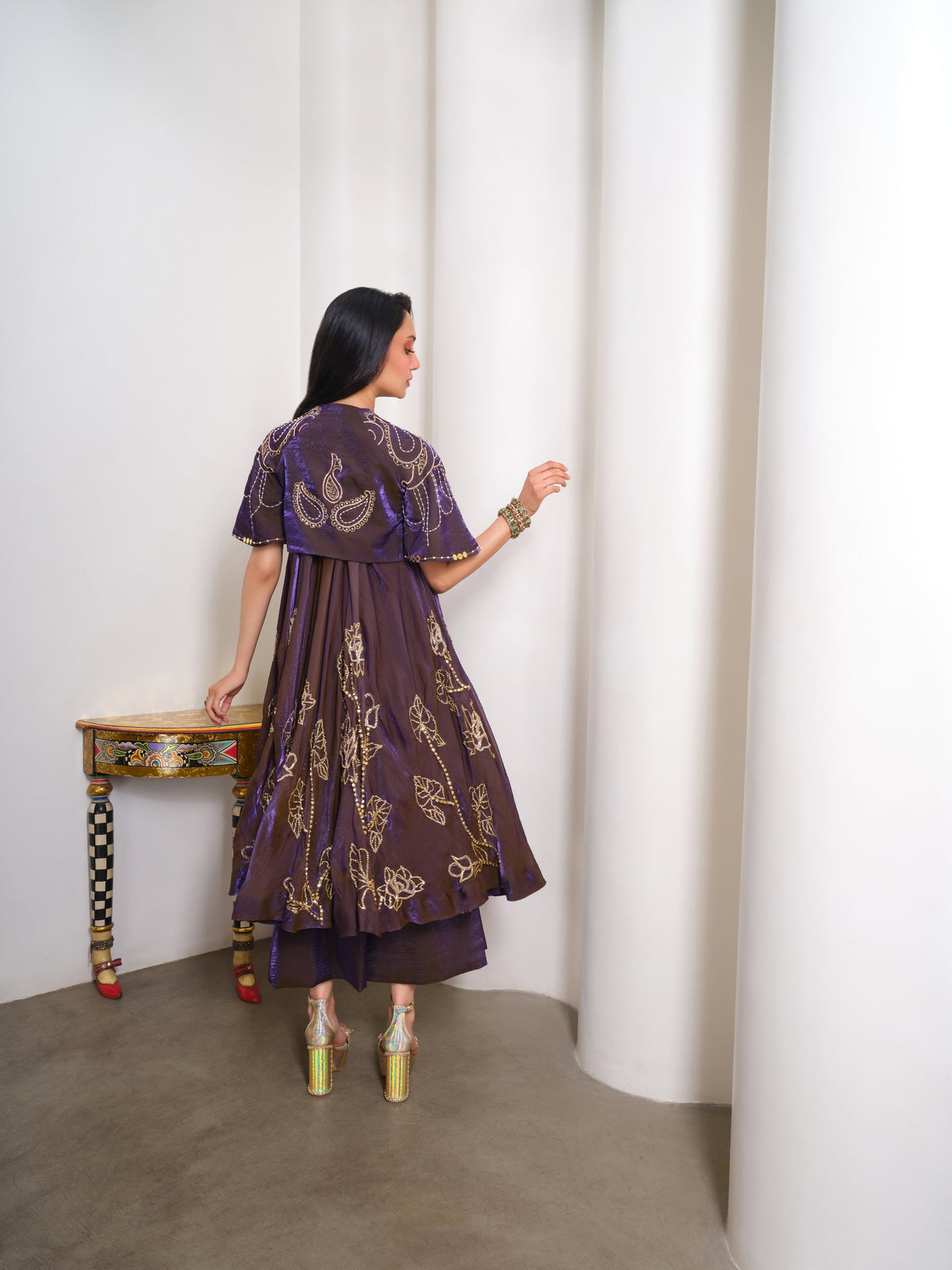 Velvet Dusk – purple kurta set by Papa Don't Preach by Shubhika