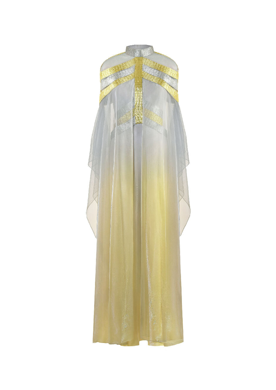 Satin Overlay Metallic Dress