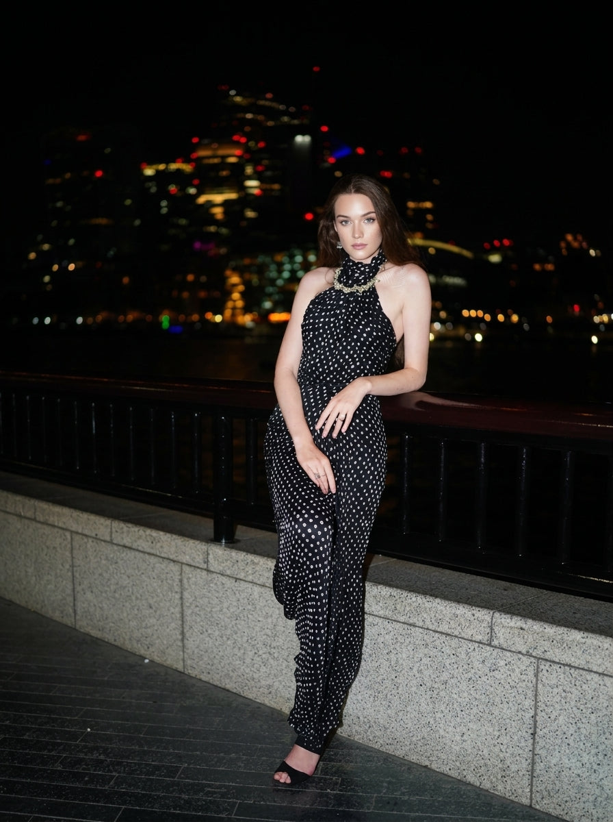 Tara Black Body-Fitted Gown by Pindiga