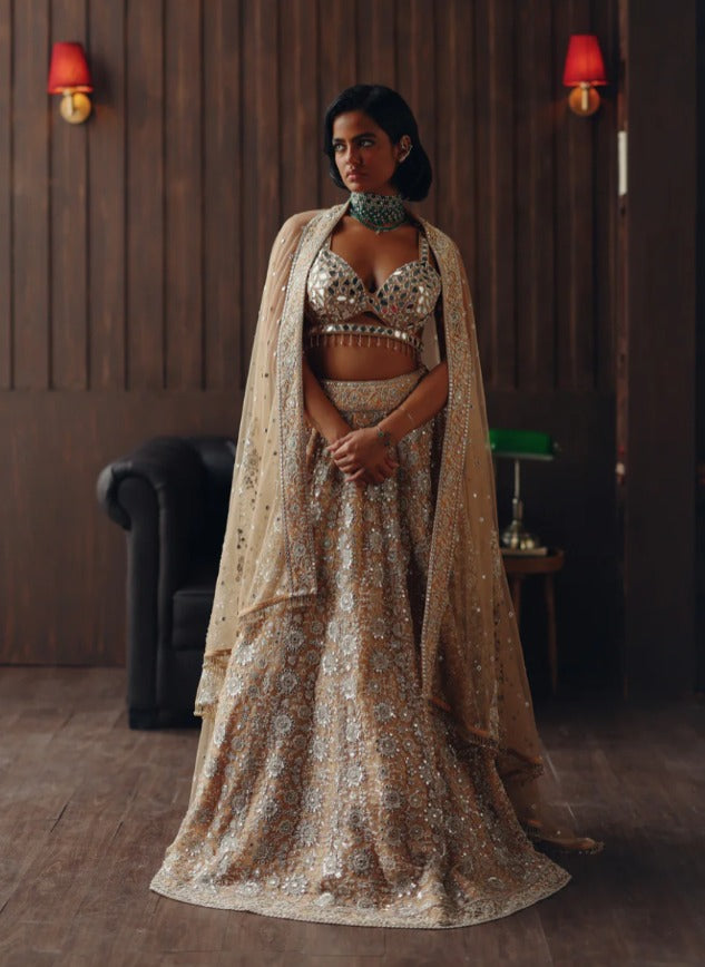 Golden Mirage Lehenga Set by Twenty Nine