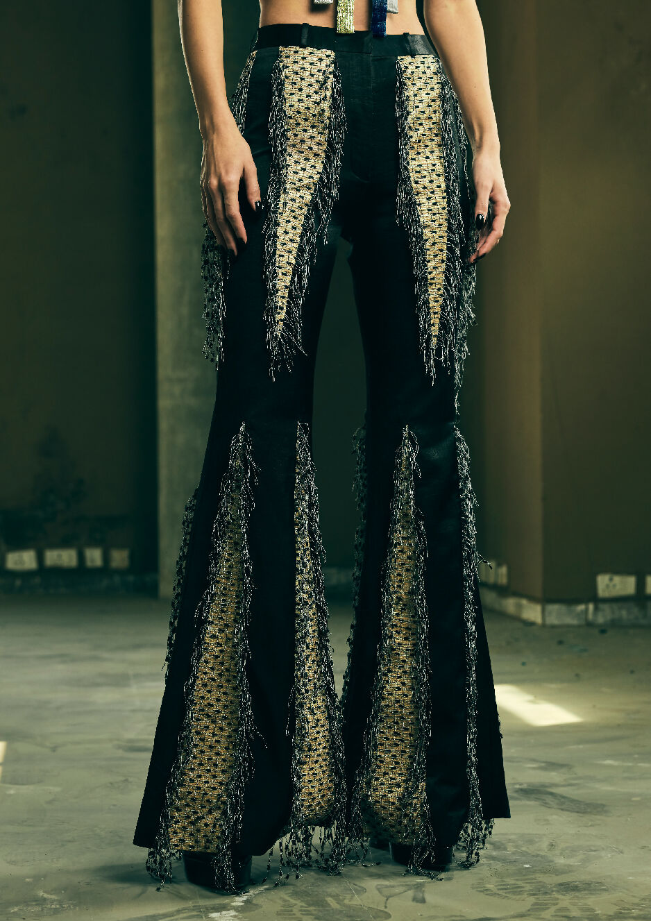 Dagger Boot-cut woven trousers