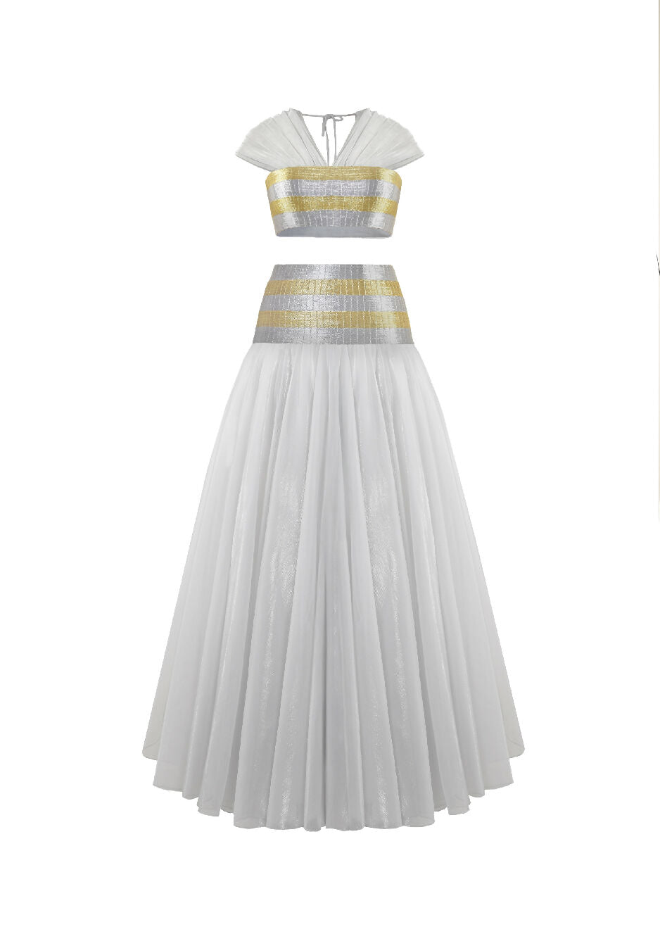 Zari Striped Metallic Ensemble