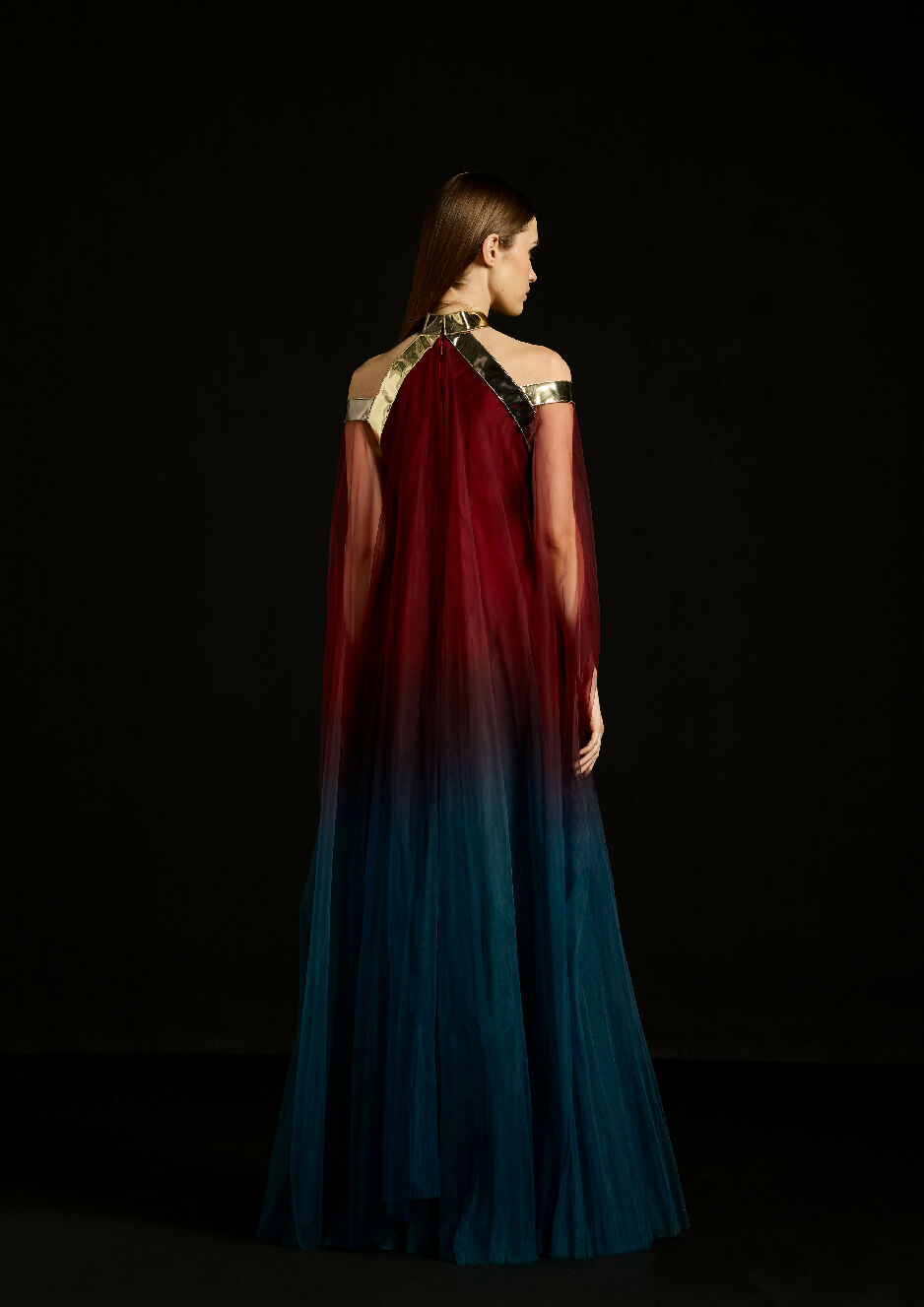 Halter Tulle Layered Dress