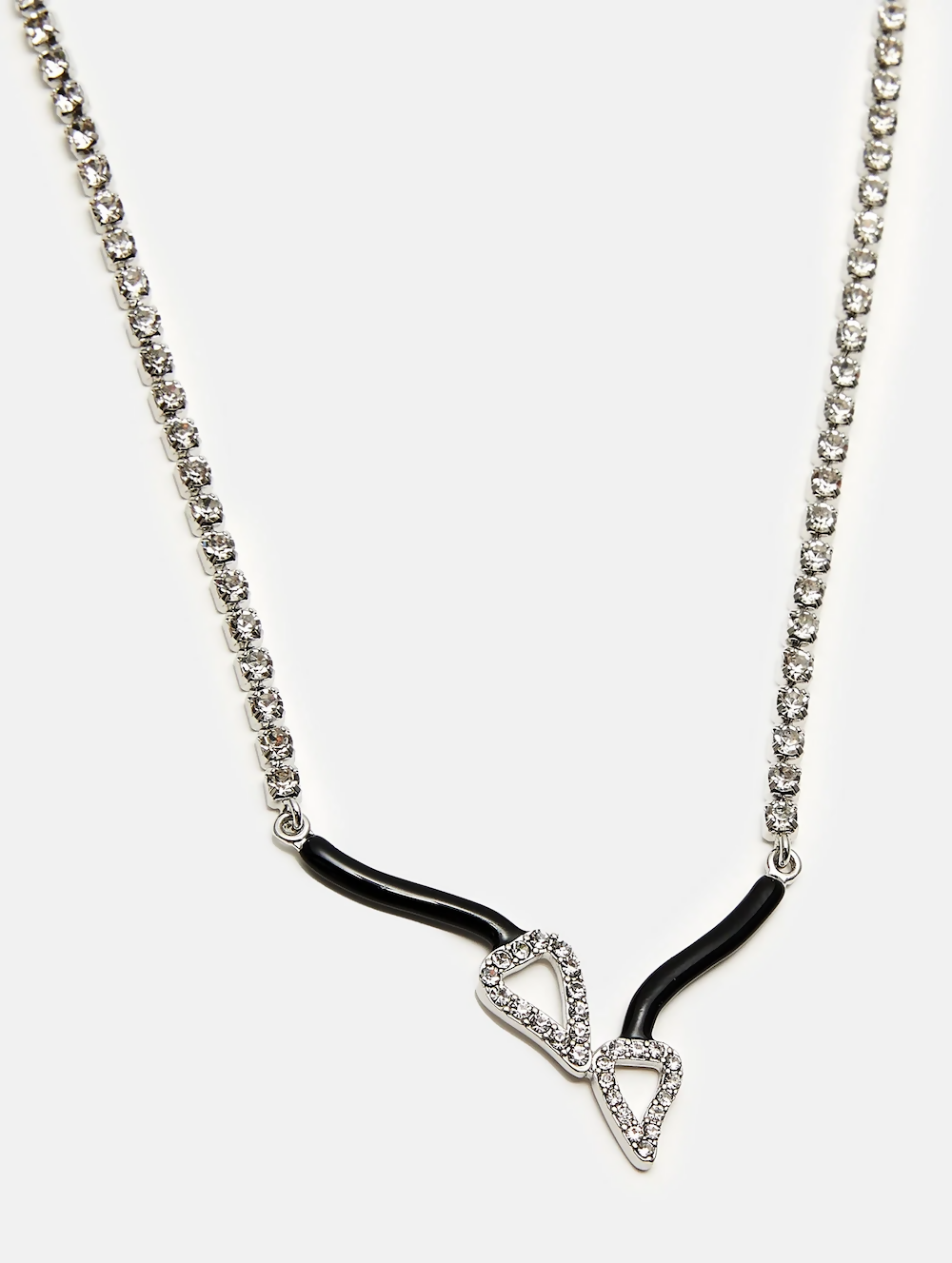 Enamel Twin Swarovski Necklace