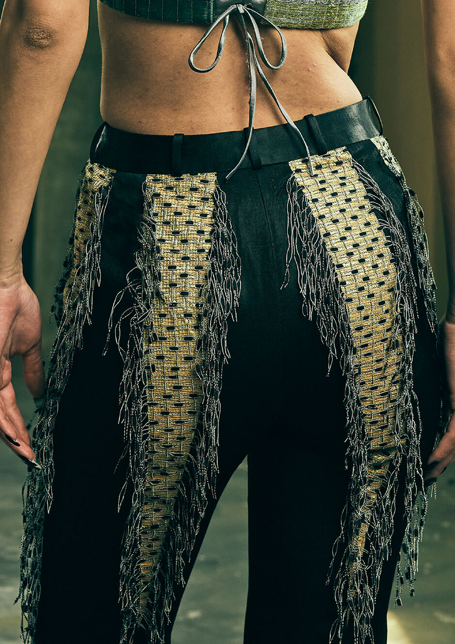 Dagger Boot-cut woven trousers