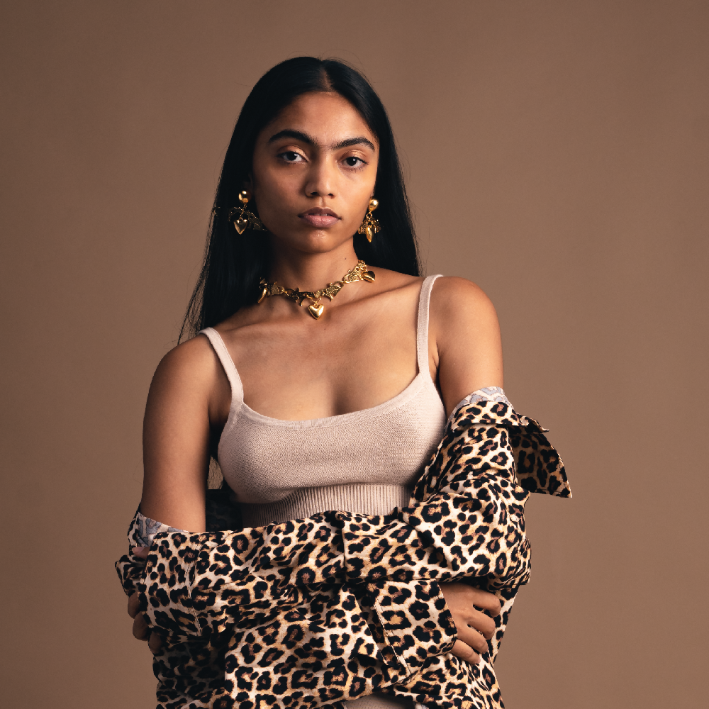 WILD CAT EARRINGS AND CHOKER