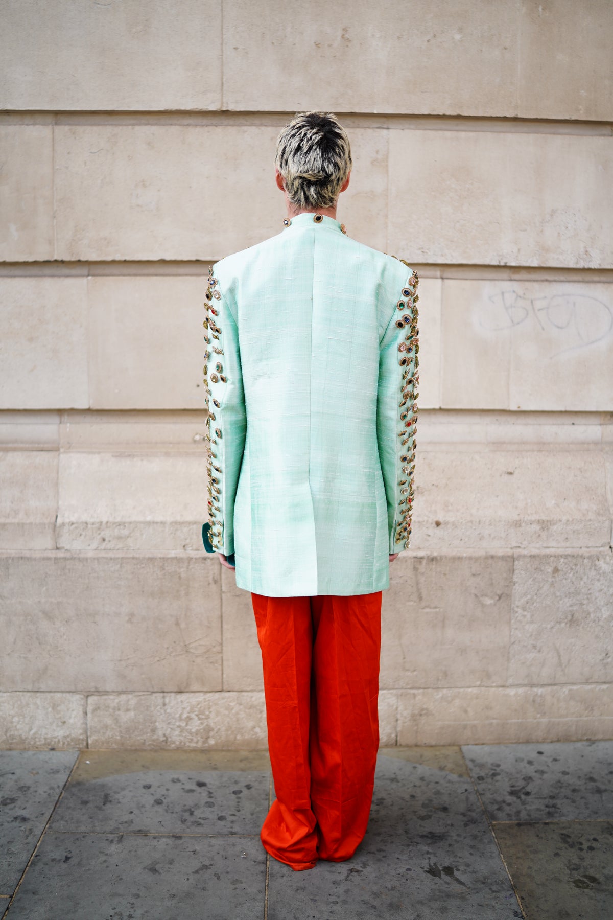 Tissa Oversized Blazer, Shirt & Wide-Leg Trouser Set by Pindiga